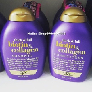 Dầu gội xả Biotin Collagen cặp gội và xả 385ml đủ bill
