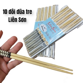 Đũa tre - 10 đôi đũa tre liên sơn dài 24cm