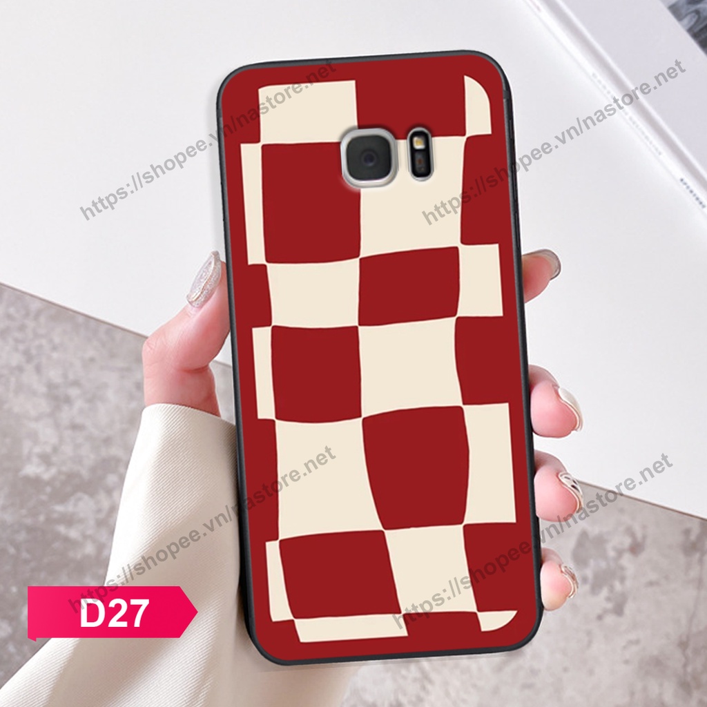 Ốp lưng Samsung S6 / S6 EDGE / S7 / S7 EDGE mặt cười, họa tiết caro đơn giản đẹp cute