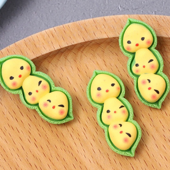 C199 - Charm slime/ Dụng Cụ Trang Trí [Ko Keo &amp; Nút] Bé Đậu Nành Siêu Dễ Thương