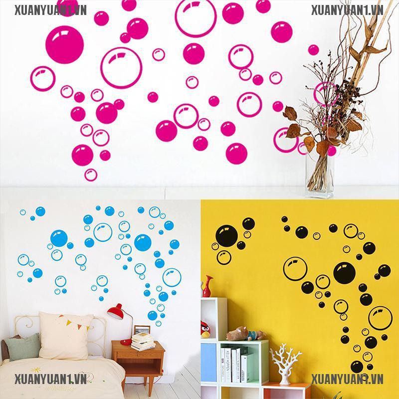 [XUANYUAN1] Decal Dán Tường Phòng Tắm Nghệ Thuật Tháo Rời Được