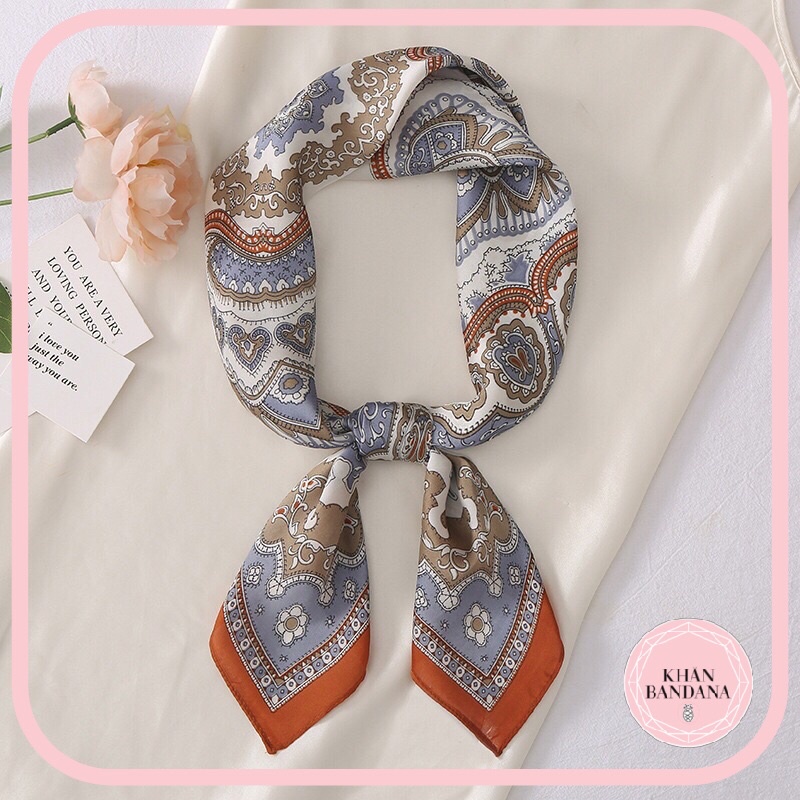 Khăn bandana lụa vuông đa năng size 70cm