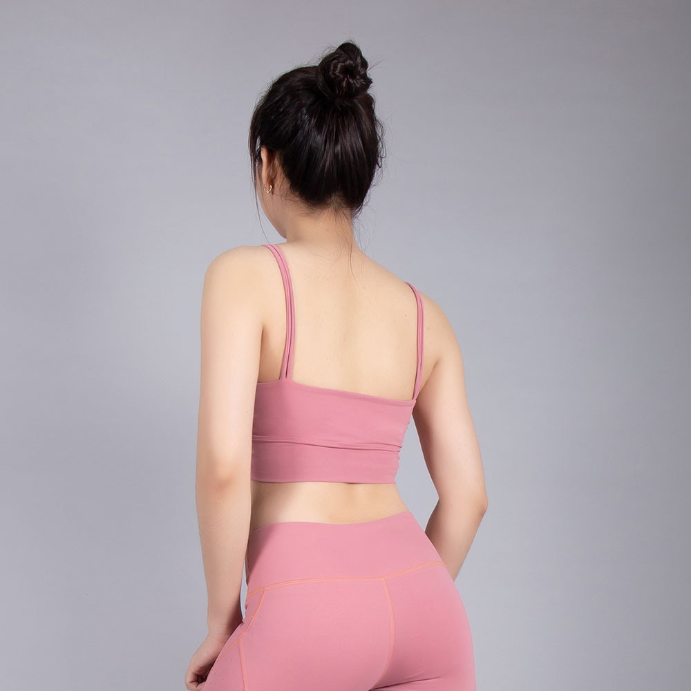 Áo bra thể thao 4 dây thun cotton mềm dịu mặc tập yoga, gym, chạy bộ có sẵn đệm mút chắc chắn No.02