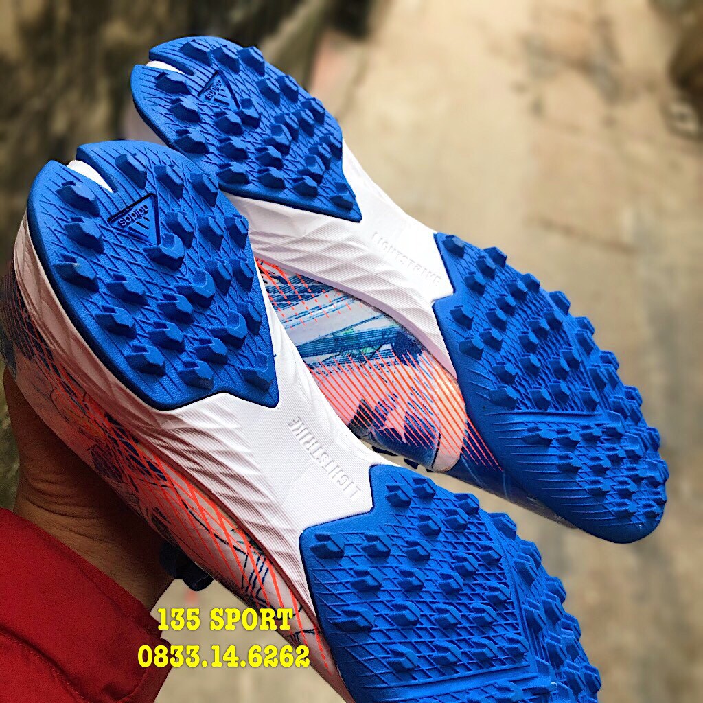 Giày Bóng Đá X Ghosted .3 TF Tsubasa - Xanh Hoàng Gia/Cam/Trắng