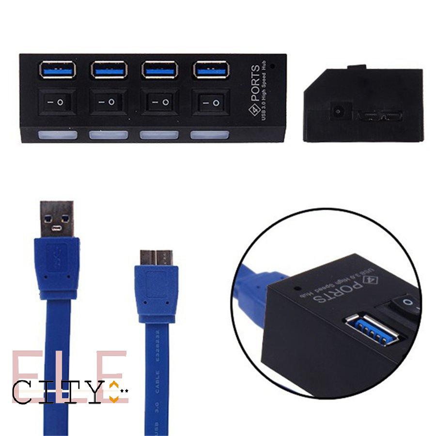 Bộ Chia 4 Cổng Usb 3.0 107ele Kdq1 5gbps Cho Pc Laptop