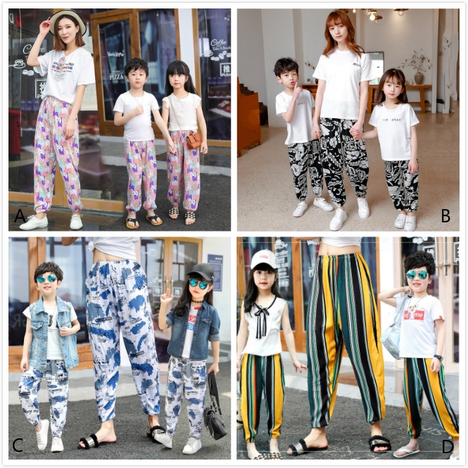 Quần Thể Thao cotton Lụa Mỏng Nhẹ Chống Muỗi Mùa Hè Cho Trẻ Em Và Người Lớn