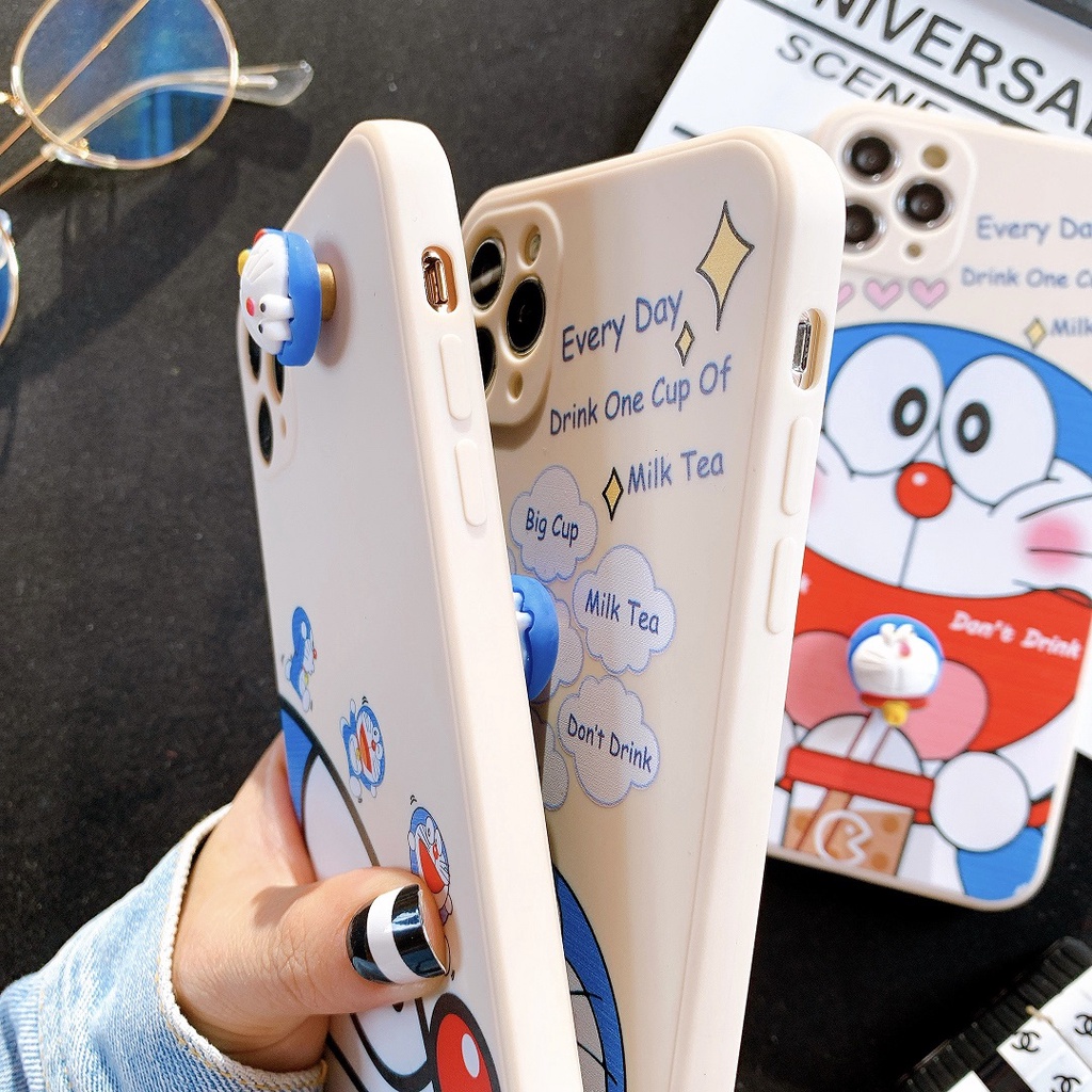 Ốp Lưng Silicon Bảo Vệ CAMERA Doraemon Every Day - Gắn Phụ Kiện Xoay 3D - E059