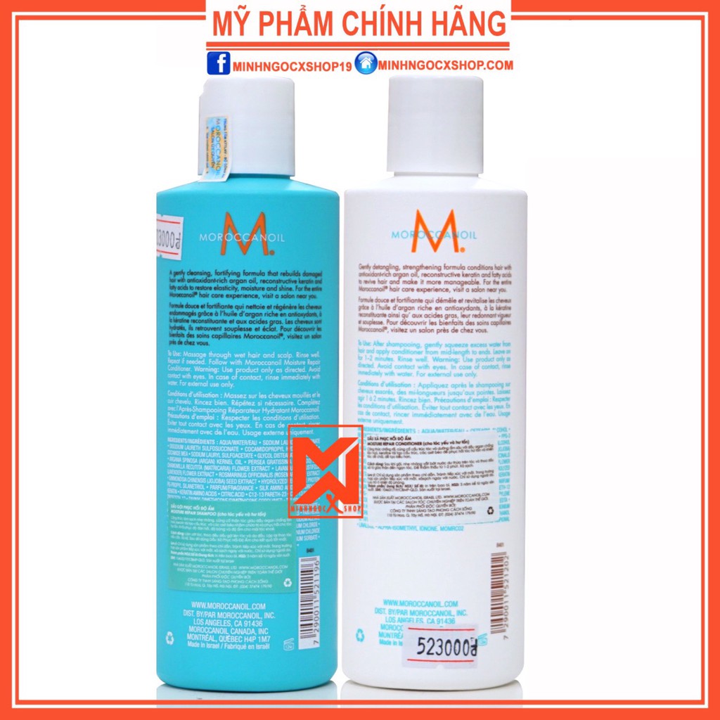 ✅[ MOROCCANOIL ] DẦU GỘI XẢ PHỤC HỒI ĐỘ ẨM MOROCCANOIL REPAIR 250ML CHÍNH HÃNG