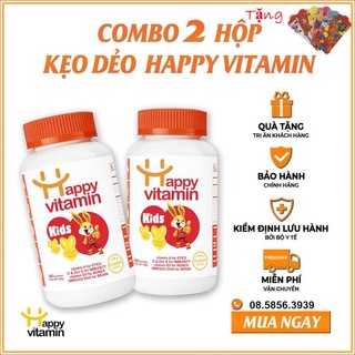 [Combo Tiết kiệm] Kẹo dẻo bổ sung dưỡng chất Happy Vitamin Kids. Hàng chính hãng