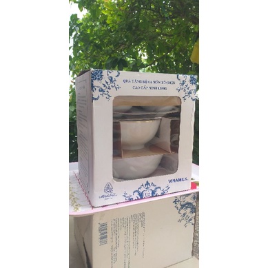 Bộ tô chén gốm sứ Minh Long 4_món(quà tặng vinamilk)