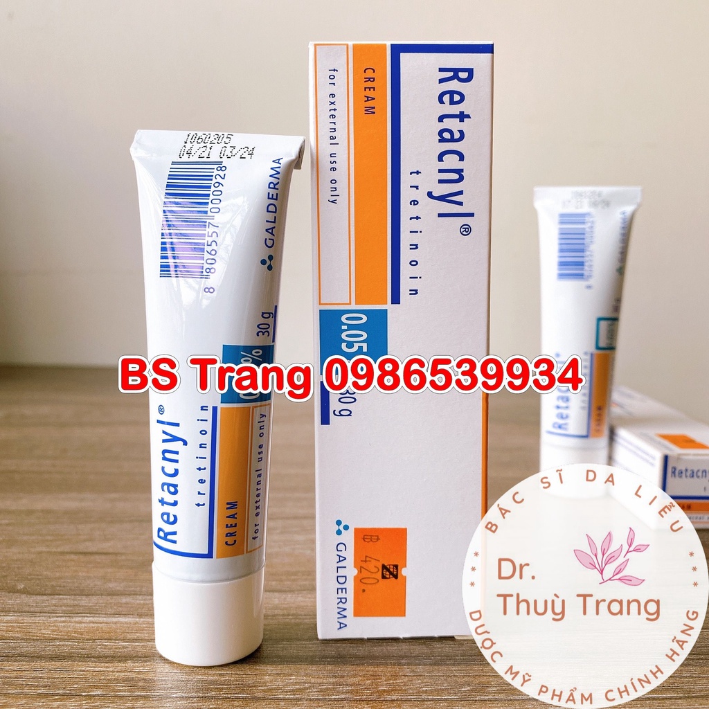 Tretinoin Retacnyl Cream 0,025%, 0.05% [Date mới]- Kem hỗ trợ giảm mụn trẻ hóa da