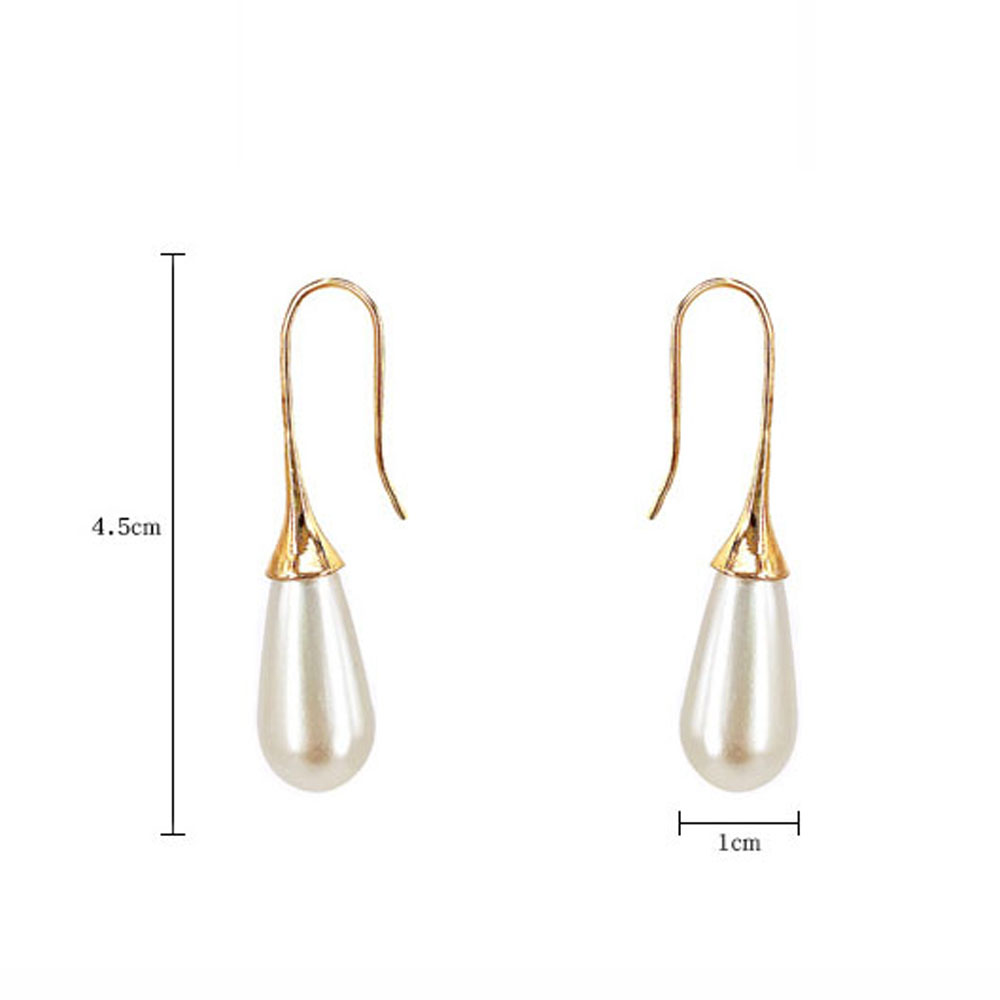 Cặp Bông Tai Giọt Nước Đính Ngọc Trai Giả Thời Trang Nữ