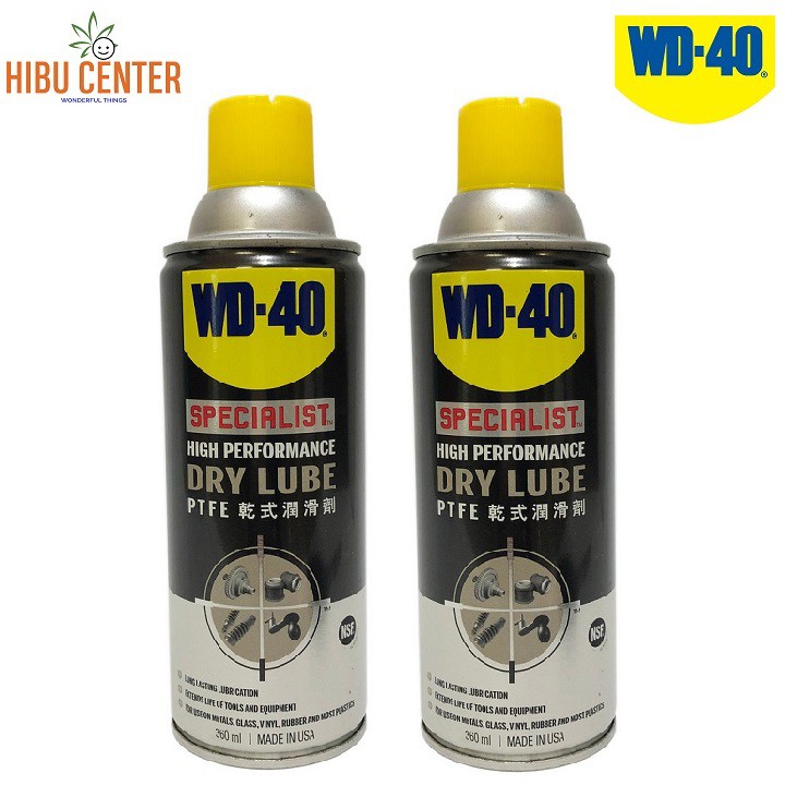 Mỡ Bò Khô Bôi Trơn WD-40 Dry Lube 360ml