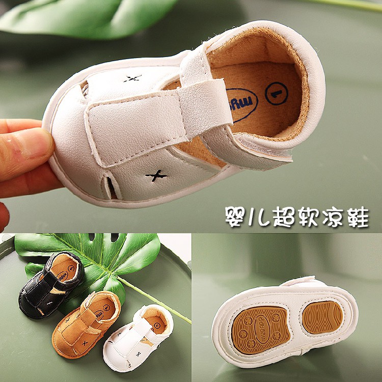 Giày Sandal Da Pu Đế Mềm Chống Trượt Cho Bé