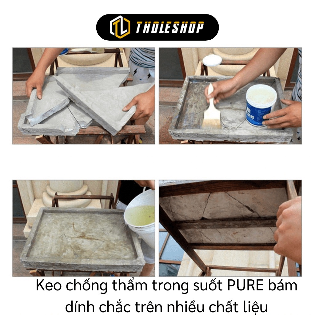 Keo Chống Thấm - Keo Quét Chống Thấm Trong Suốt PURE Chống Dột Mái Tôn, Sàn Nhà 9086
