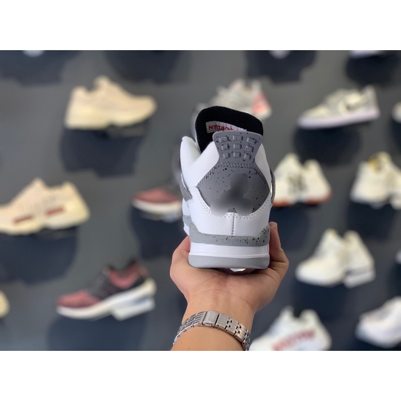 Giày thể thao/ Sneaker Jordan 4 trắng xám (Full box)