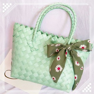 Túi xách nữ, túi xách tay handmade màu xanh mint