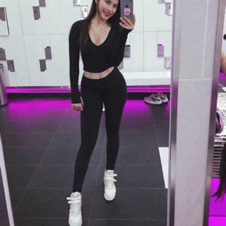 Quần legging Thái lan (hàng sẵn đen)