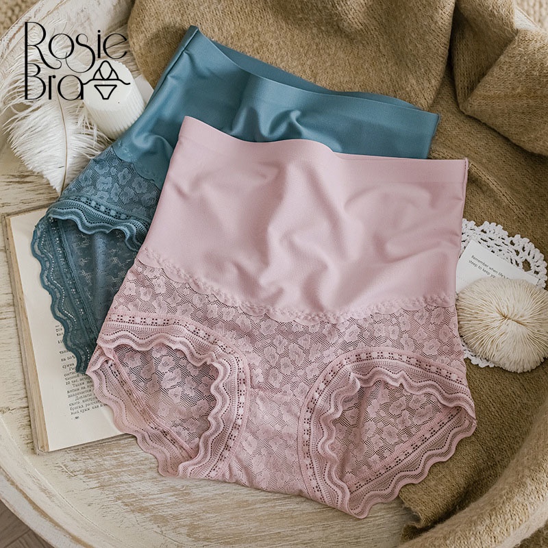 Quần Lót Nữ Cạp Cao Pha Ren Không Lộ Viền Gen Bụng Nhẹ Nhàng Thoáng Khí P498