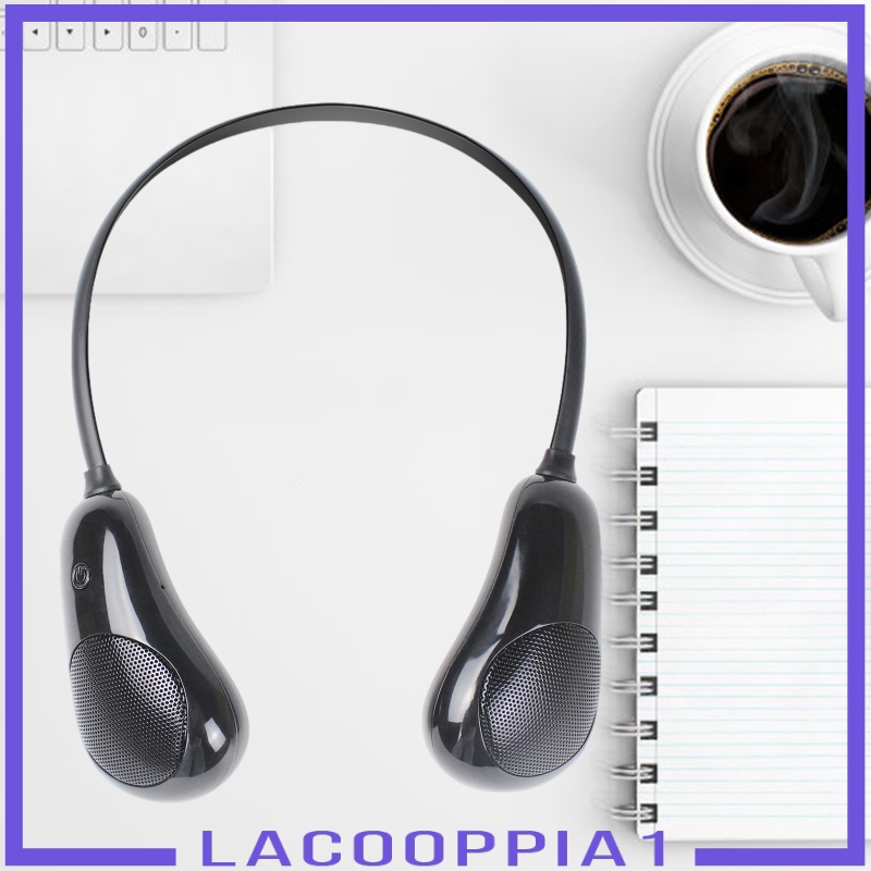 [LACOOPPIA1] Neck Bluetooth Headphone Speaker Lightweight Wearable Speaker 3D Stereo Sound Portable Headset Earphone Outdoor Indoor Hiking Handsfree Phone Call