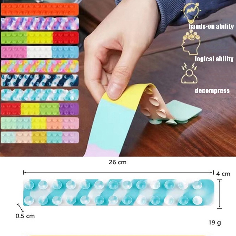 Đồ Chơi Giảm Căng Thẳng Hình Mực Cầu Vồng Bằng Silicon Mềm