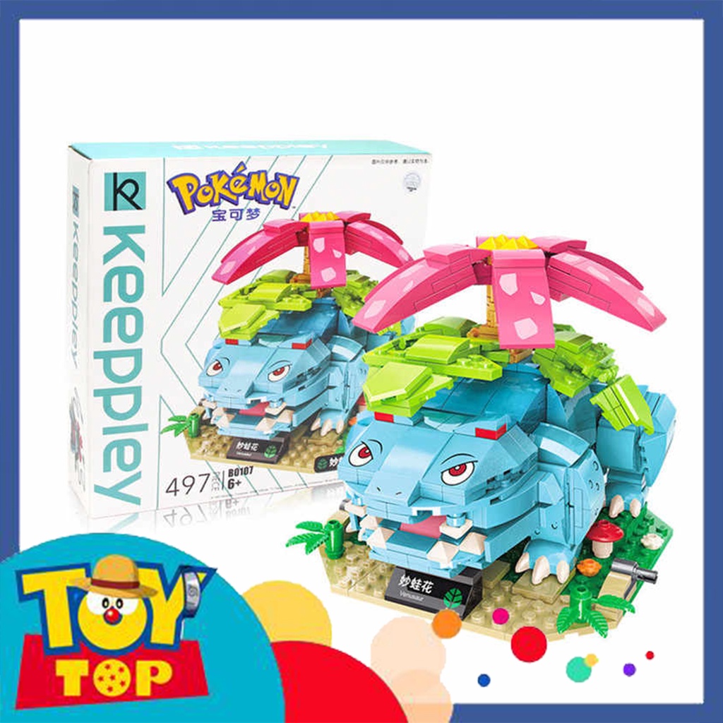Đồ chơi lắp ráp Pokemon lẻ mẫu Venusaur Charizard Blastoise Gyarados Mewtwo xếp hình Keeppley B0107 - B0111