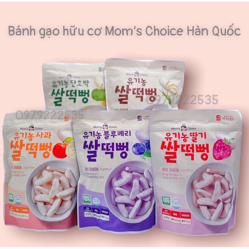 [Date 8/2022]Bánh gạo hữu cơ Mom’s Choice Hàn quốc cho bé từ 6 tháng