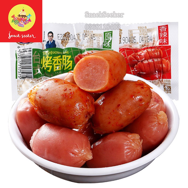 Xúc xích Đài Loan siêu ngon_ Xúc xích viên đạn _SNACK SEEKER_Đồ Ăn Vặt Trung Quốc