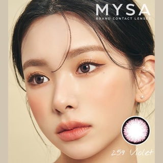 Lens mắt kính áp tròng màu tím 259 violet có viền tự nhiên độ cận từ 1-6 diop