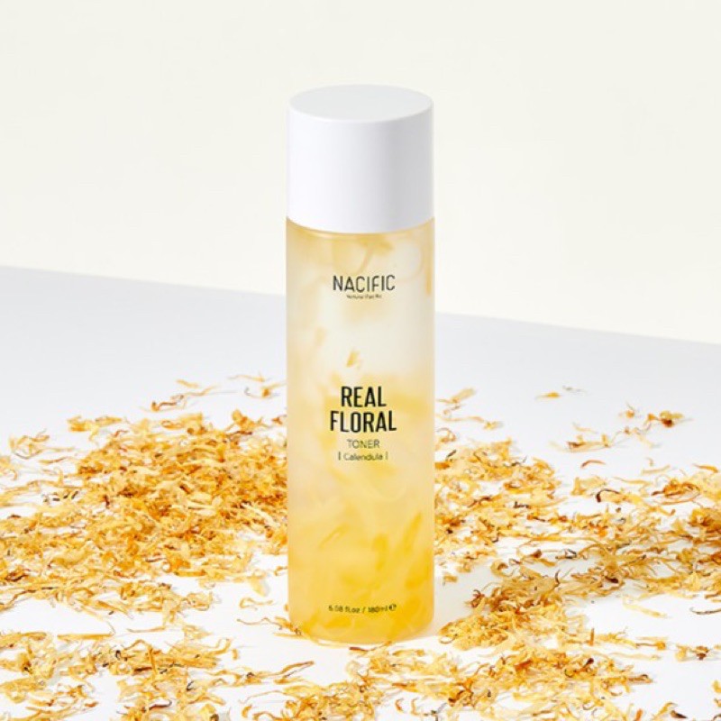 Nước Hoa Hồng Làm Dịu Da Chiết Xuất Hoa Cúc NACIFIC Real Floral Toner Calendula 180ml