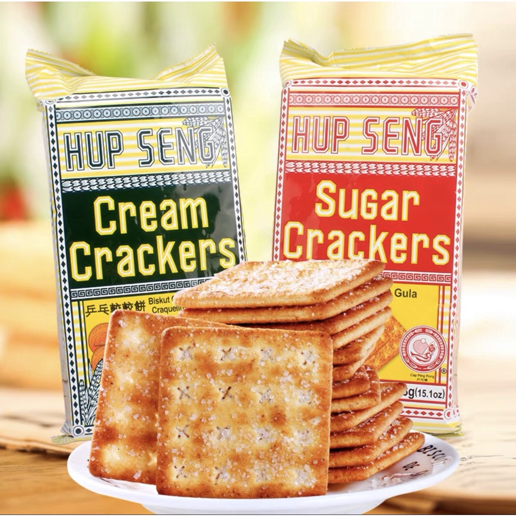 Bánh ăn kiêng lúa mạch ⚡ GIÁ TỐT ⚡ Hup seng cream crackers giòn tan, đầy đủ dinh dưỡng, chất lượng đảm bảo