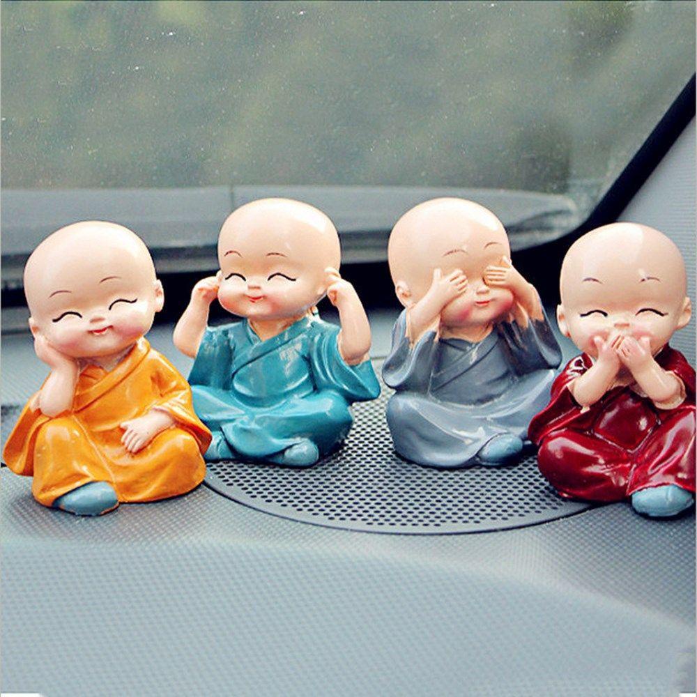 Set 4 Tượng Chú Tiểu Trang Trí Sân Vườn