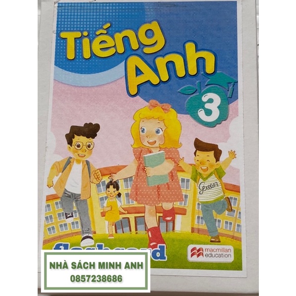 FLASHCARD TIẾNG ANH LỚP 3 (154 thẻ A5-  thiết kế hai mặt- ép plastics bền đẹp)