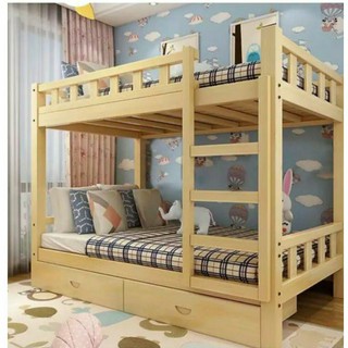 [KID085] - GIƯỜNG 2 TẦNG GỖ THÔNG NHẬP KHẨU