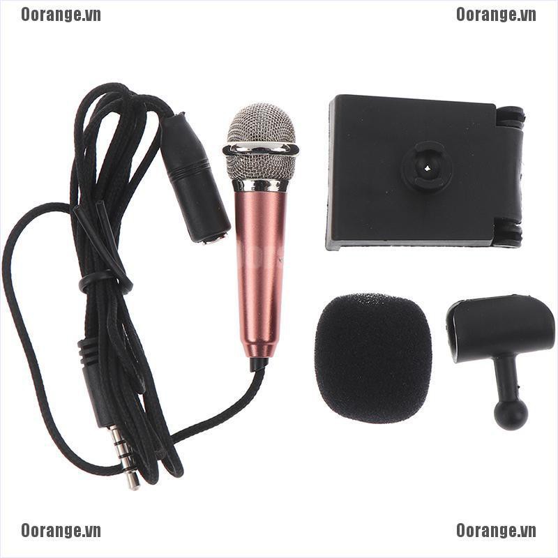 MT Portable 3.5mm Stereo Studio Mic KTV Karaoke Mini Microphone For Cell Phone PC BH