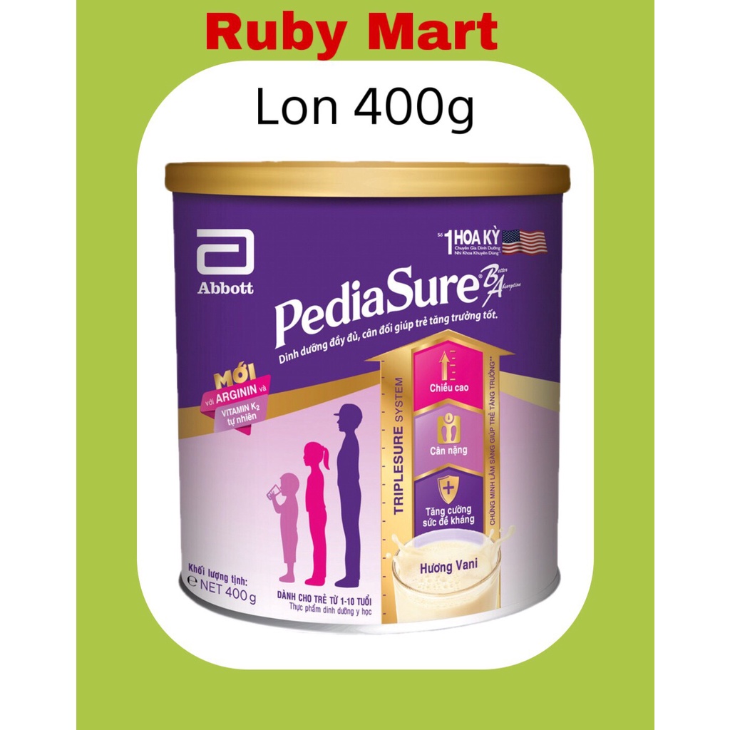 Sữa bột PediaSure hương Vani lon 850g