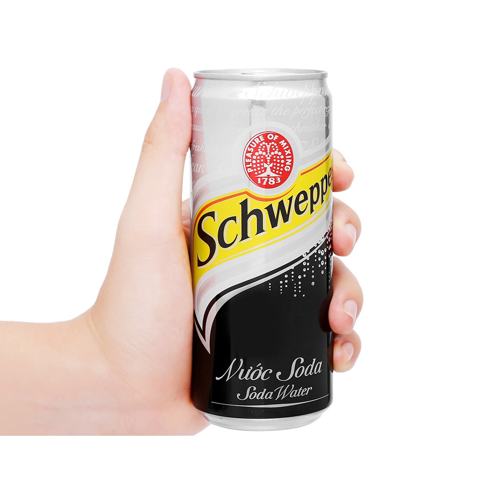 Thùng 24 Lon Nước Giải Khát Schweppes Soda 320ml - Đồ uống Soda pha chế chuyên nghiệp