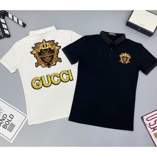 Áo Polo Nam Ngắn Tay Cổ Bẻ Guci LoGo Thêu Chất Cotton
