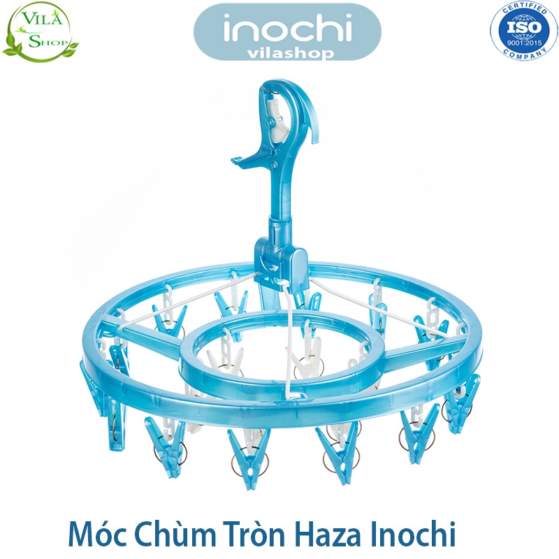 Móc Chùm Phơi Quần Áo Trẻ Em, Móc Chùm Haza Hình Tròn, Móc Phơi Đồ Trẻ Em Nhựa Cao Cấp Inochi