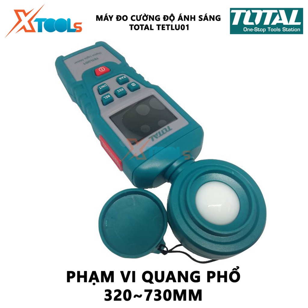 Máy đo cường độ ánh sáng kỹ thuật số TOTAL TETLU01 thiết bị đo cường độ ánh sáng Phạm vi quang phổ 320 ～ 730nm, Độ phân