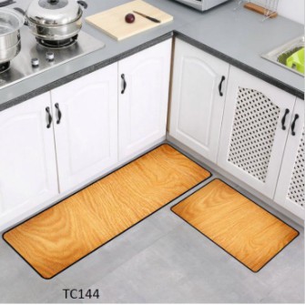 GIAO NGẪU NHIÊN Bộ 2 Thảm Bếp 40x60cm và 40x120cm, Thảm 3D Siêu Chống Thấm Chống Trơn Trượt