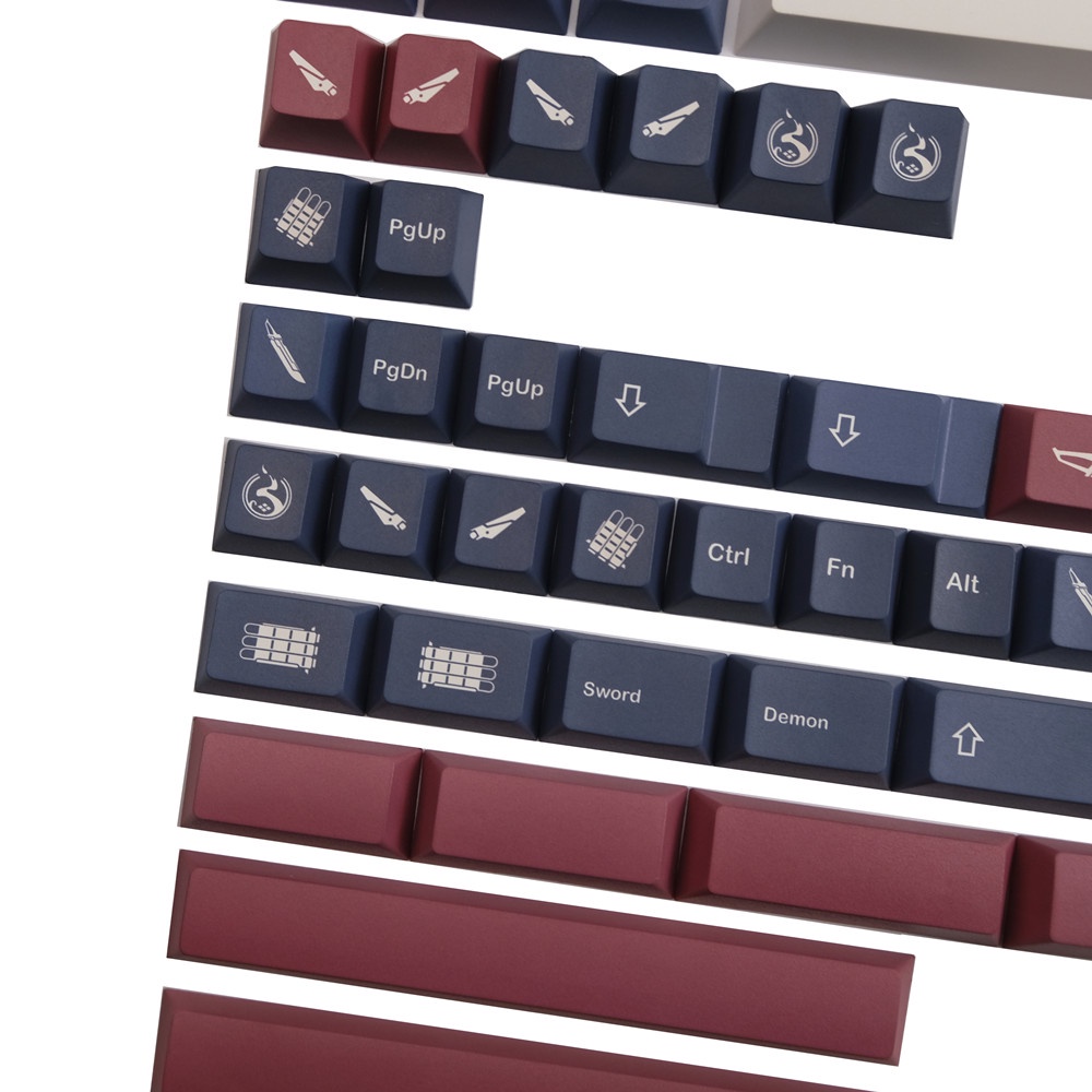 Gói phím GMK Demon Sword, 140 phím keycaps Cherry Profile DYE-SUB Cá nhân hóa GMK Keycaps cho bàn phím cơ