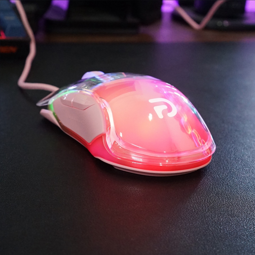 CHUỘT GAMING CRYSTAL G702 LED RGB TRONG SUỐT CHÍNH HÃNG