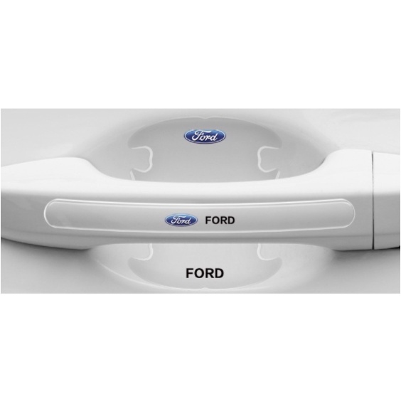 Bộ 10 miếng dán silicon tay, hõm , gương ô tô logo hãng xe Ford Ecosport, Escape, Everest, Ranger, Focus, Transit, Fiest
