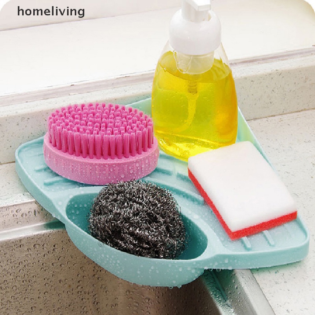 Giá Đỡ Xốp Rửa Chén Gắn Góc Tường Tiện Dụng Cho Nhà Bếp