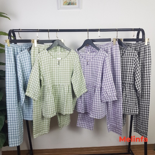 (Xả kho)Bộ đồ ngủ quần dài nữ vải bông Cotton tự nhiên mềm mại thoáng mát, bộ Pyjamas mặc nhà nữ mã VABD0282
