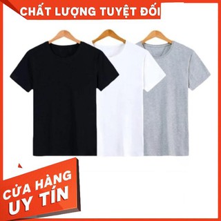 Áo thun nam trơn 💝combo 3 áo💝 áo thun nam trơn thời trang màu trắng đen xám
