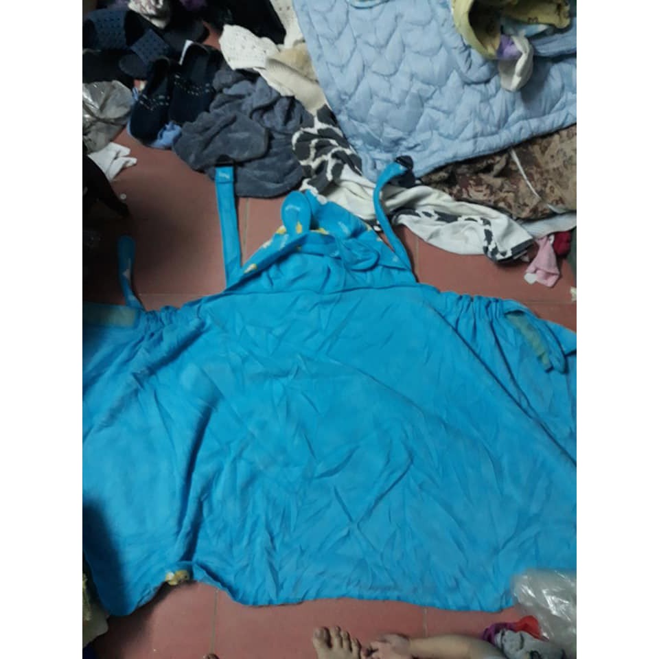 Choàng địu màu xanh cho bé ms27