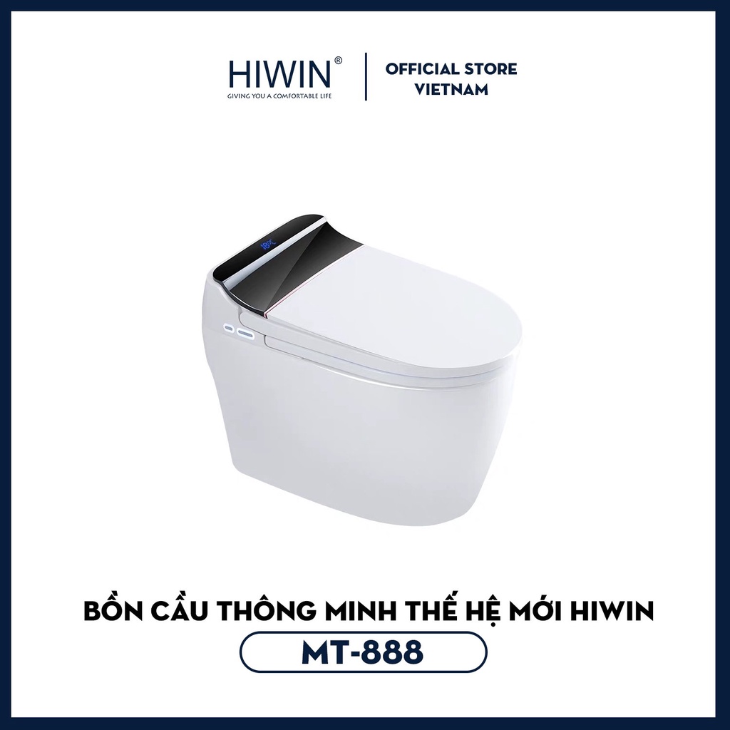 Bồn cầu thông minh thế hệ mới Hiwin MT-888 kích thước 665x390x510