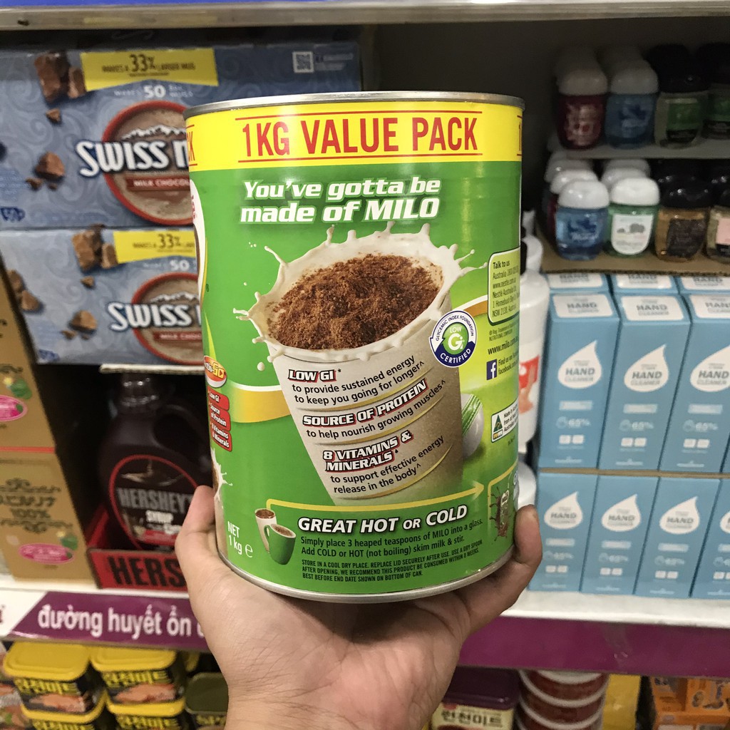 Sữa Milo Úc Nestle Chính Hãng 1kg tăng trưởng chiều cao cho bé